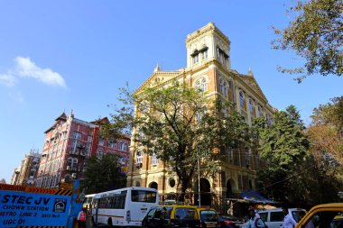 MUMBAI, INDIA - 7 Şubat 2019: Hindistan 'ın finansal, ticari ve eğlence başkenti Mumbai şehir manzarası