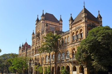 MUMBAI, INDIA - 7 Şubat 2019: Mumbai Üniversitesi Binaları (eski adıyla Bombay), Hindistan