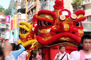 Taipei, Tayvan 12 Nisan 2014: Matsu Tapınağı Fuarı 'nda kutsal generaller geçit töreni