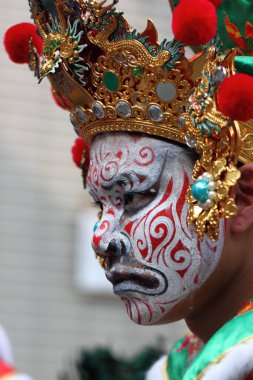 Taipei, Tayvan 12 Nisan 2014: Matsu Tapınağı Fuarı 'nda kutsal generaller geçit töreni