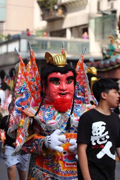Taipei Taiwán Abril 2014 Desfile Santos Generales Feria Del Templo — Foto de Stock