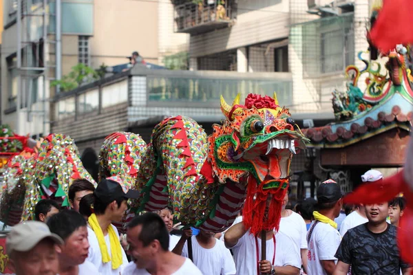 Taipei Taiwan Απριλίου 2014 Παρέλαση Ιερών Στρατηγών Στο Ναό Matsu — Φωτογραφία Αρχείου