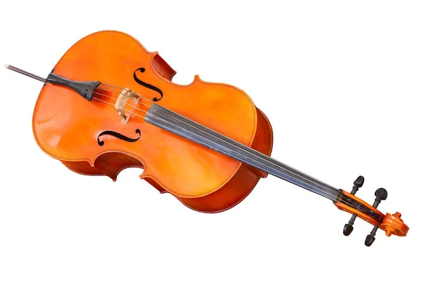 Klassisches Musikinstrument Cello isoliert auf weißem Hintergrund — Stockfoto