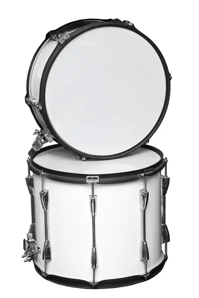 Piso Tom-Tom tambor y caja tambor aislado sobre fondo blanco — Foto de Stock