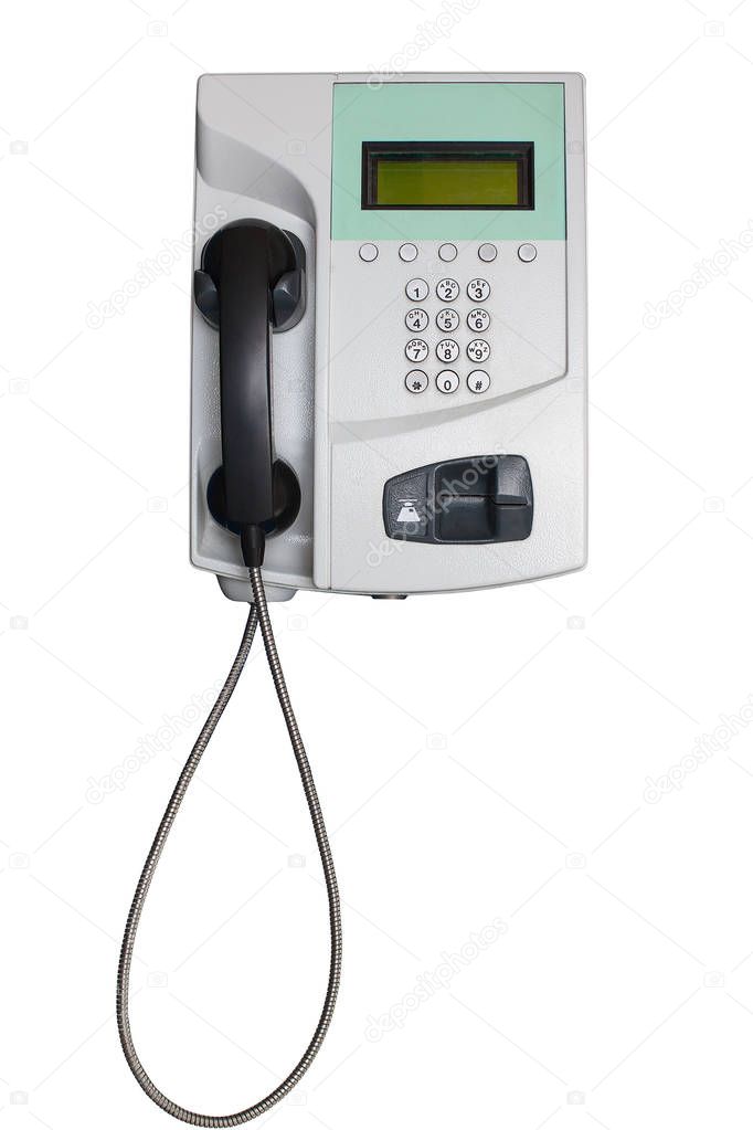 payphone isolated on white background