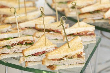 Fast food, kahve molası, küçük aperatif yakın çekim