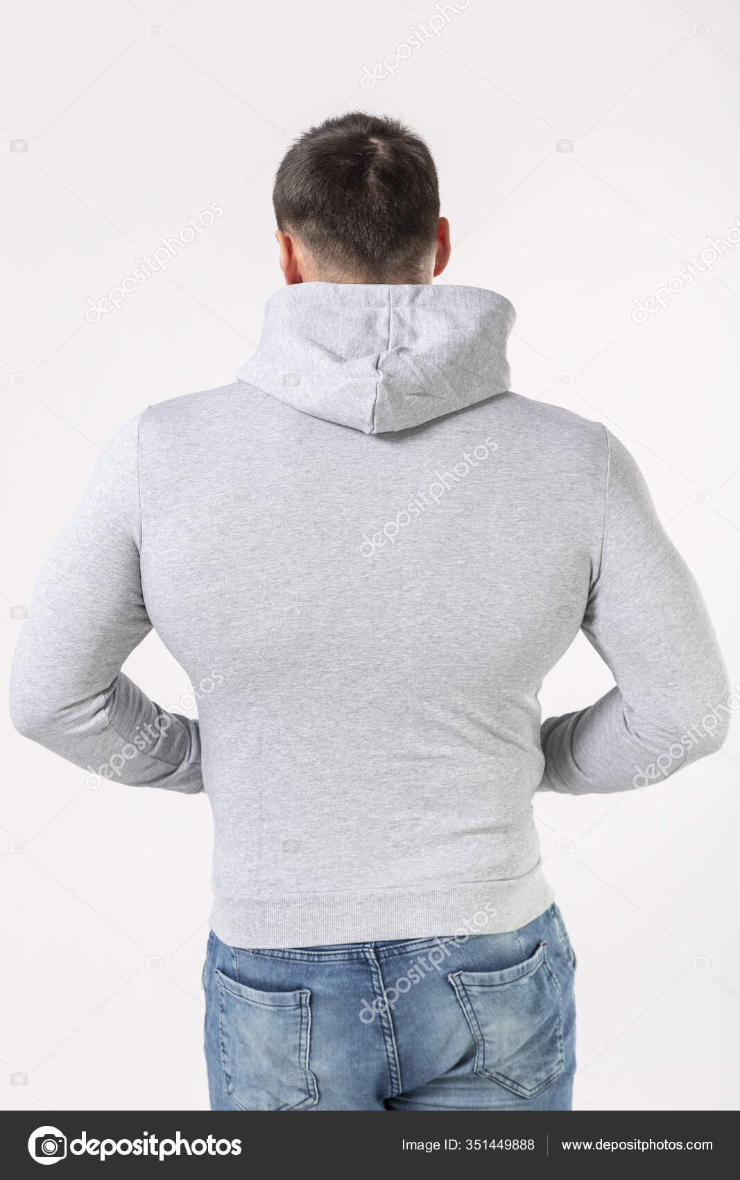 white hoodie blue jeans