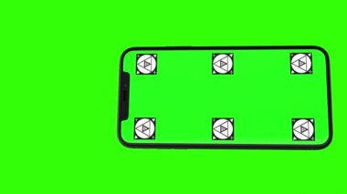 Yeşil ekranlı akıllı telefon izole