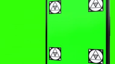 Yeşil ekranlı akıllı telefon izole