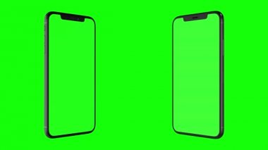 Yeşil ekranlı akıllı telefon izole