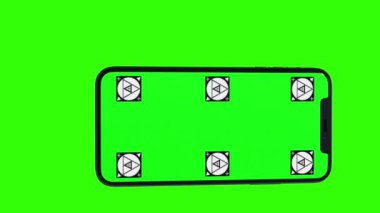 Yeşil ekranlı akıllı telefon izole