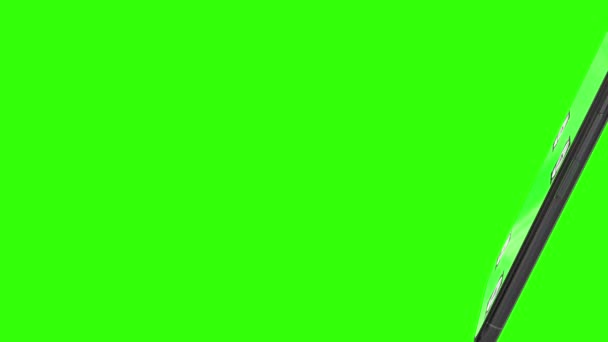緑色の画面を持つスマート フォンを分離 — ストック動画