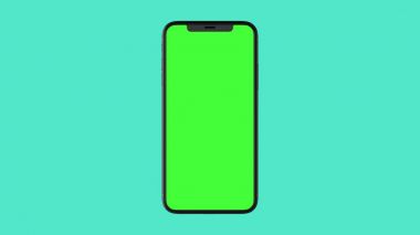 Yeşil ekranlı akıllı telefon izole