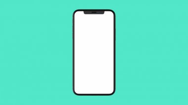 Yeşil ekranlı akıllı telefon izole