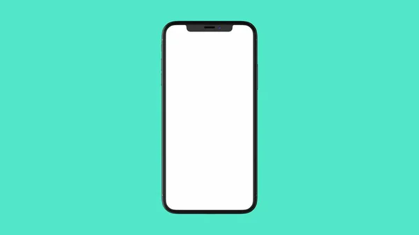 Yeşil ekranlı akıllı telefon izole