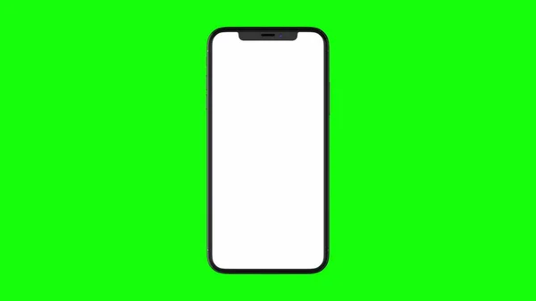 Yeşil ekranlı akıllı telefon izole