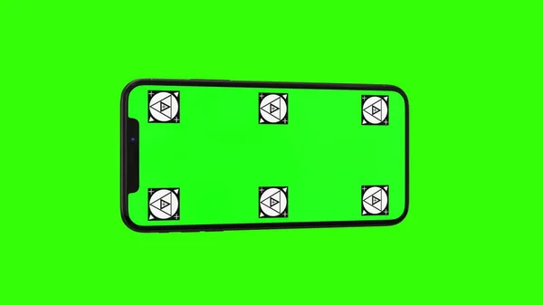 Isolated Smart Phone with Green Screen