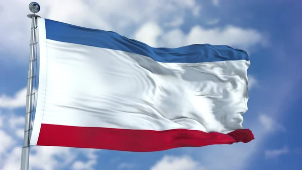 Crimea flagg på en blå himmel — Stockfoto