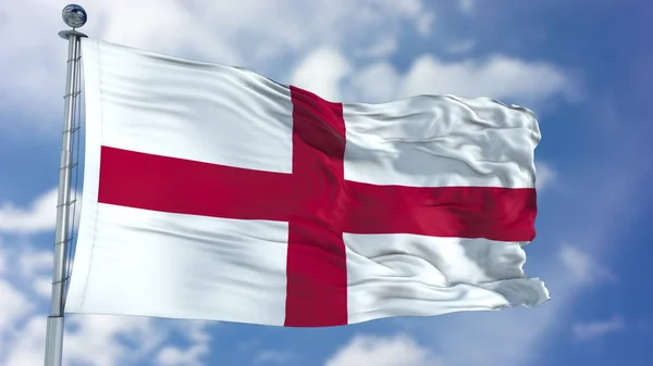 Bandeira da Inglaterra em um céu azul — Fotografia de Stock