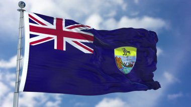 Saint Helena bayrağı mavi gökyüzü