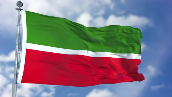 Δημοκρατία του Ταταρστάν σημαία σε ένα καταγάλανο ουρανό — Φωτογραφία Αρχείου