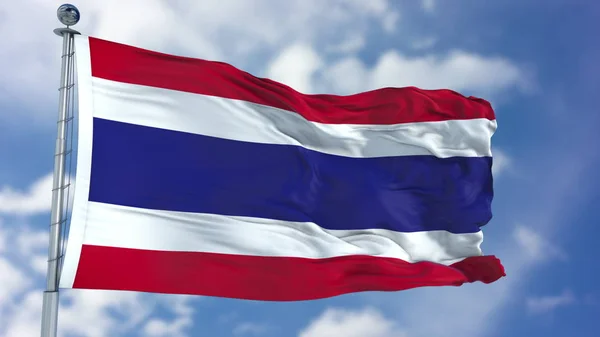 Thaïlande Drapeau dans un ciel bleu — Photo