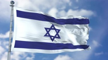 İsrail bayrağı mavi gökyüzünde
