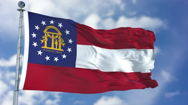 Geórgia acenando bandeira — Fotografia de Stock