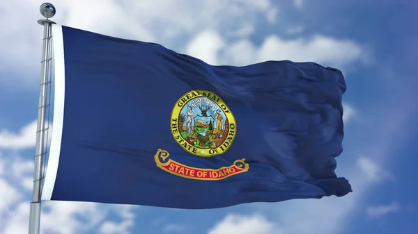 爱达荷州那飘扬的旗帜 — 图库照片