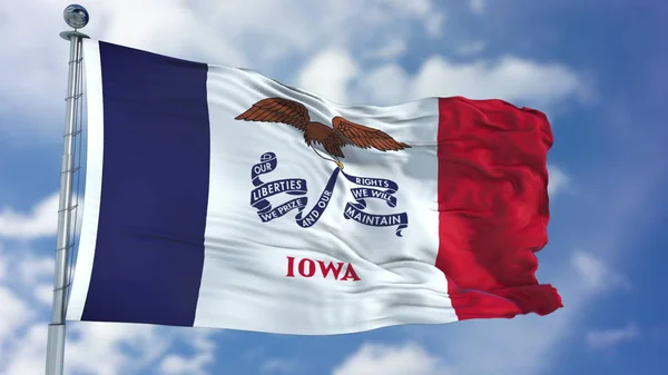 Iowa dalgalanan bayrak — Stok fotoğraf