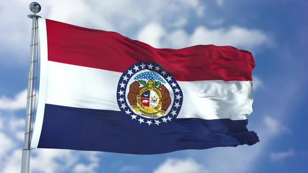 Missouri bayrak sallayarak — Stok fotoğraf