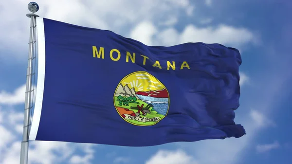 Montana Waving Flag — Stock Photo, Image