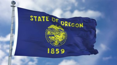 Oregon bayrak sallayarak
