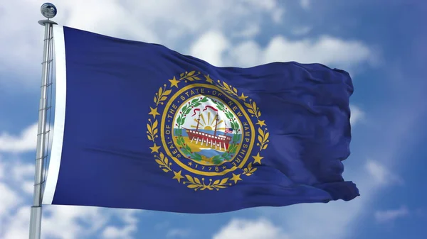 New Hampshire vlající vlajky — Stock fotografie