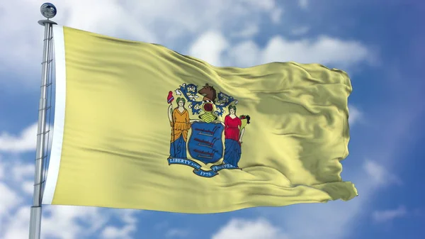 New Jersey vlající vlajky — Stock fotografie