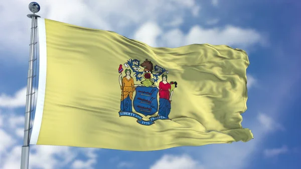 New Jersey bayrak sallayarak
