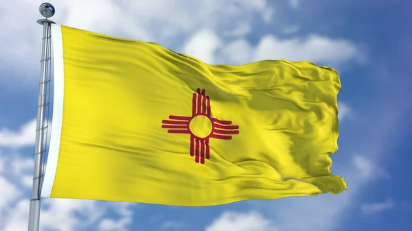 New Mexico dalgalanan bayrak — Stok fotoğraf