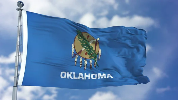Oklahoma Waving Flag — Stock Photo, Image