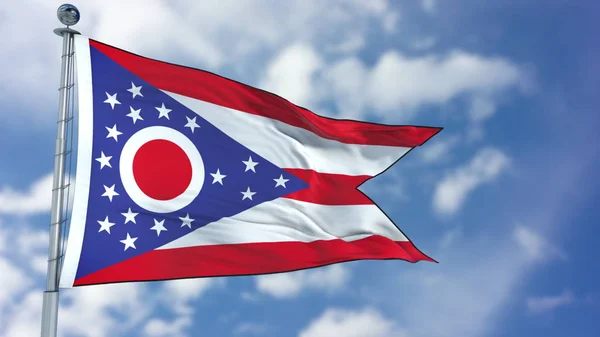 Ohio Waving Flag — Stock Photo, Image