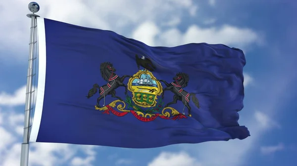 Pennsylvania bayrak sallayarak — Stok fotoğraf