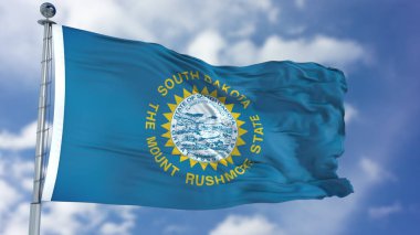 Güney Dakota bayrak sallayarak