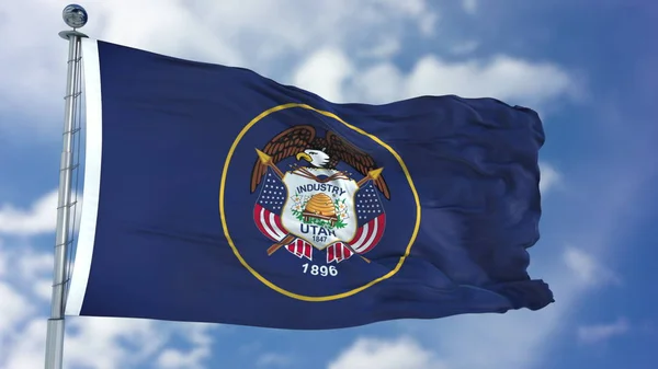 Utah Waving Flag — Stock Photo, Image