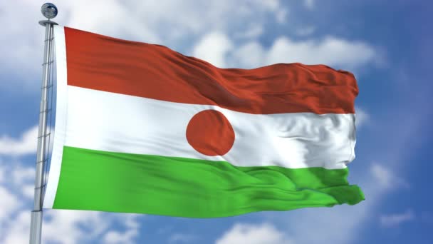 푸른 하늘에 니제르 국기 — 비디오
