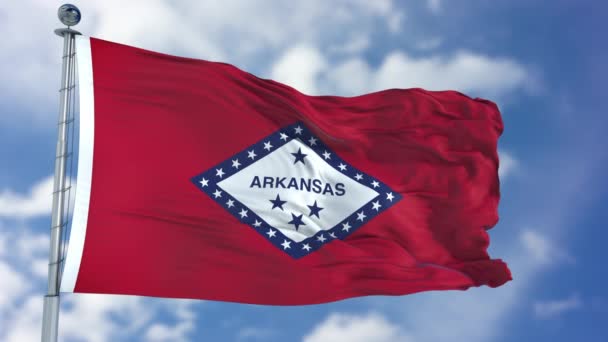 Флаг Арканзаса — стоковое видео