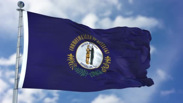 Kentucky vlající vlajky — Stock video