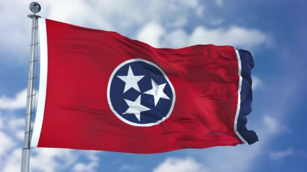 Bandera de Tennessee ondeando — Vídeos de Stock