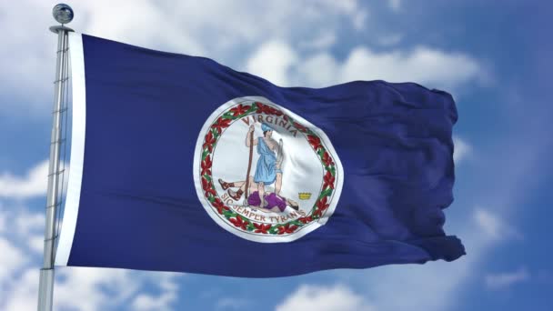 Virginia vinkende flag – Stock-video