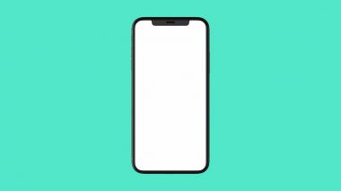 Yeşil ekranlı akıllı telefon izole