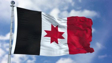 Mavi bir gökyüzü Udmurtya bayrağı