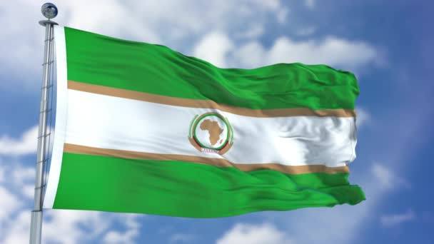 Afrikanische union waving flag — 图库视频影像
